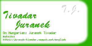 tivadar juranek business card